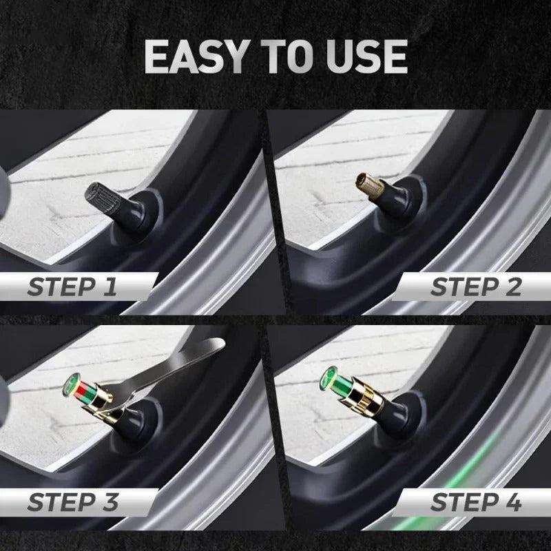 Pack of tyre pressure monitor caps