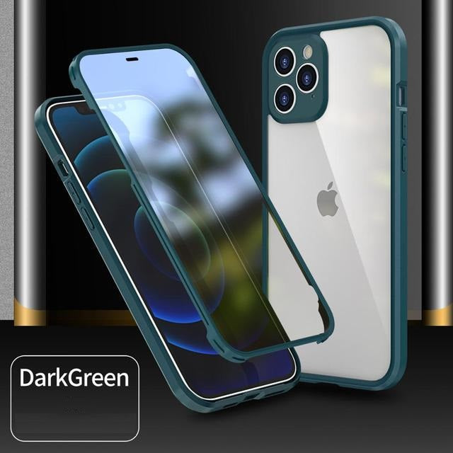 Full Protection Integrated Tempered Glass + Thin Case