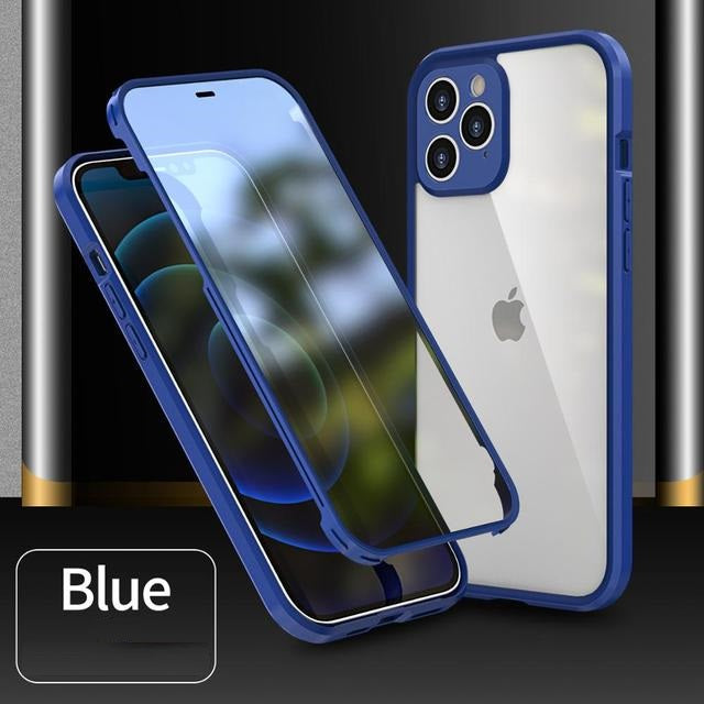 Full Protection Integrated Tempered Glass + Thin Case