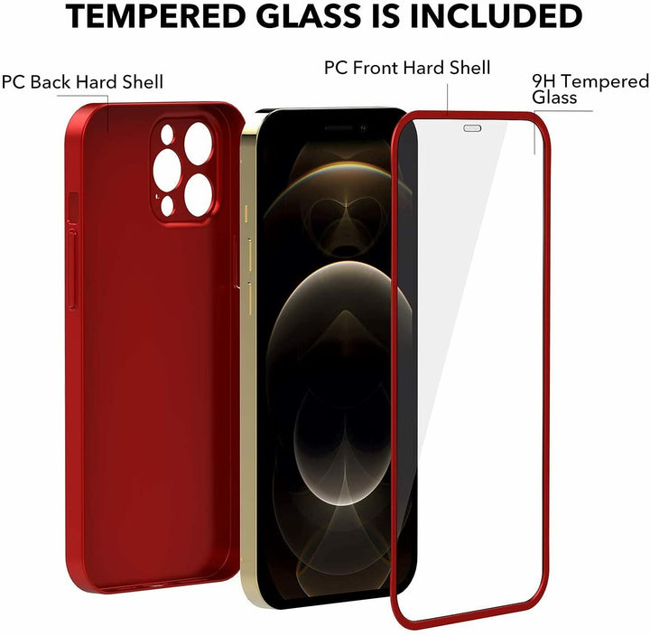 Full Protection Integrated Tempered Glass + Thin Case