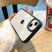 Metal Camera Ring And Metal Buttons Hybrid Case
